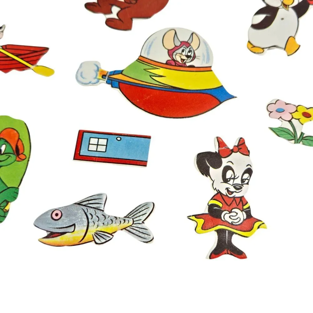 Rare 1963 Woody Woodpecker Flannel Board Play‎ Set Parts Used 16 Pieces